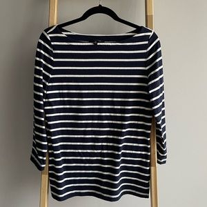 Banana Republic navy boatneck 3/4 sleeve shirt